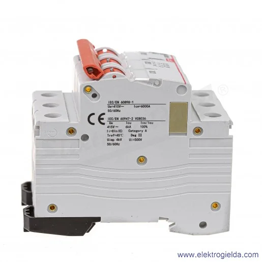 Wyłącznik nadprądowy BKN 3P, charakterystyka C, 50A Wyłącznik nadprądowy BKN 3P, charakterystyka C, 50A