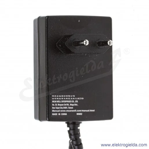 Zasilacz wtyczkowy GS18E12-P1J zasilanie 90-264VAC, wyjście 12V 0-1.5 18W Zasilacz wtyczkowy GS18E12-P1J zasilanie 90-264VAC, wyjście 12V 0-1.5 18W