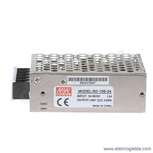 Przetwornica SD-15B-24 zasilanie 18..36V, wyjście 24V 0.6A 15W Przetwornica SD-15B-24 zasilanie 18..36V, wyjście 24V 0.6A 15W