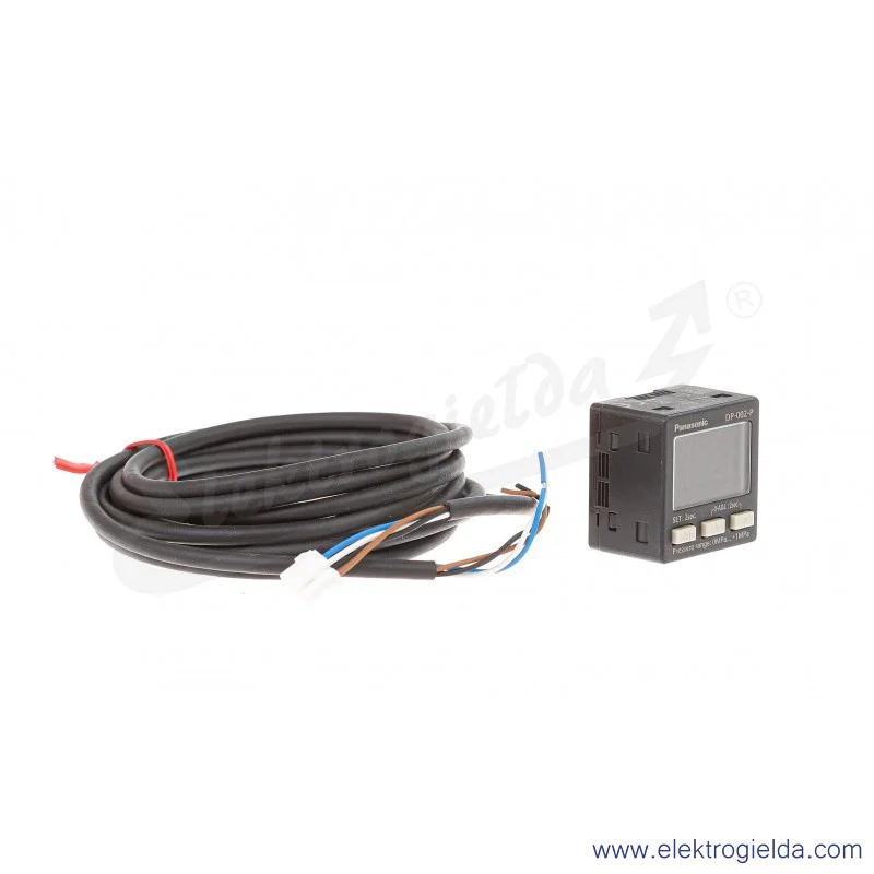Czujnik ciśnienia DP-002-P, wysokociśnieniowy z wyświetlaczem LCD, 0..10 bar, gwint wewnętrzny M5, PNP, kabel 2M Czujnik ciśnienia DP-002-P, wysokociśnieniowy z wyświetlaczem LCD, 0..10 bar, gwint wewnętrzny M5, PNP, kabel 2M