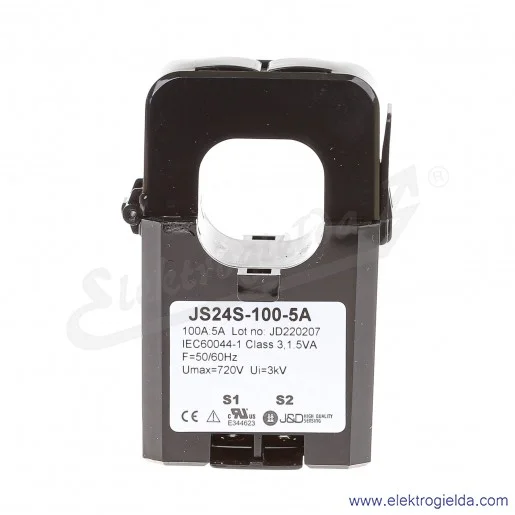 Przekładnik prądowy JS24S-100/5A otwierany, otwór 24mm Przekładnik prądowy JS24S-100/5A otwierany, otwór 24mm