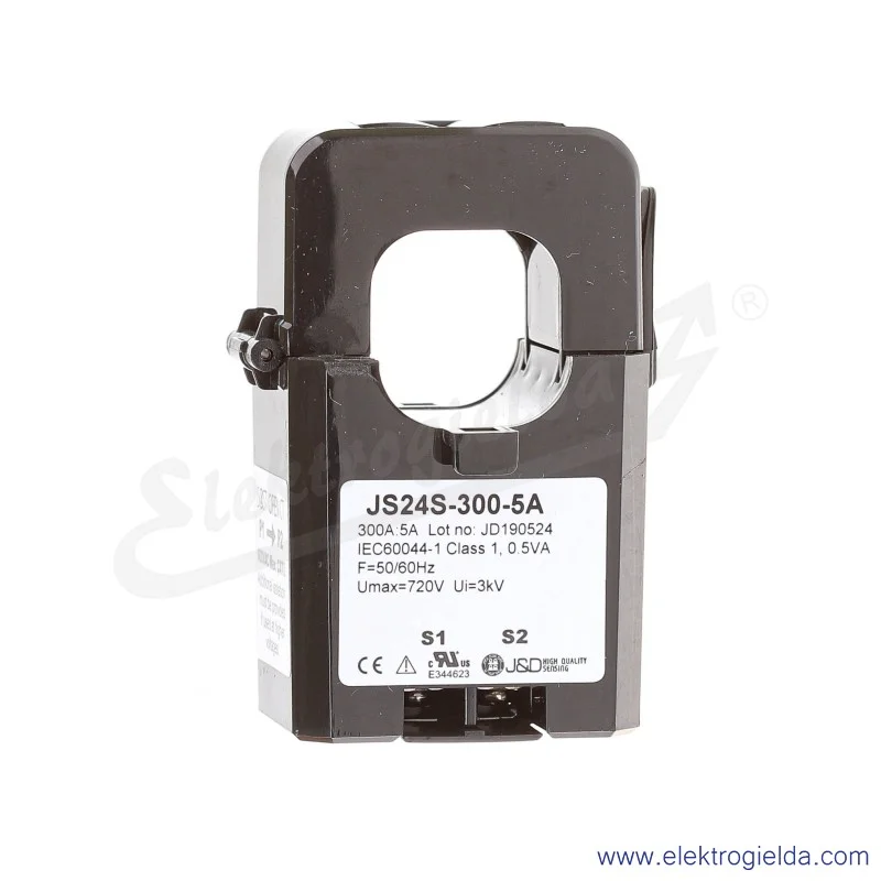 Przekładnik prądowy JS24S-300/5A otwierany, otwór 24mm Przekładnik prądowy JS24S-300/5A otwierany, otwór 24mm