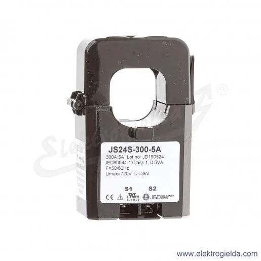 Przekładnik prądowy JS24S-300/5A otwierany, otwór 24mm Przekładnik prądowy JS24S-300/5A otwierany, otwór 24mm