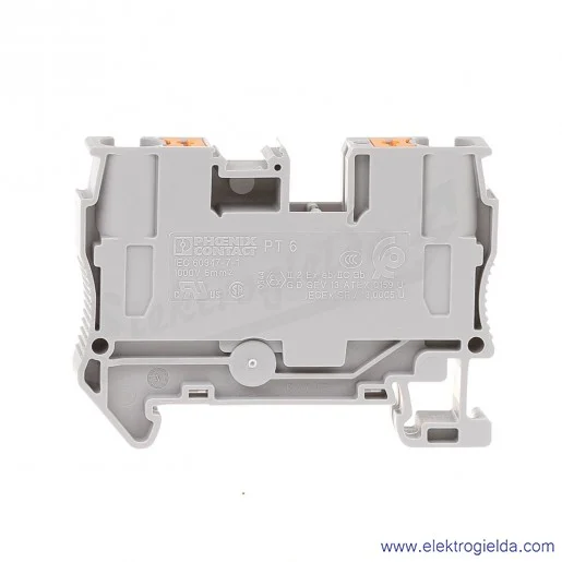Złączka przelotowa 3211813 PT 6 sprężynowa, 0.5..10mm2, zaciski PUSH-IN, szara Złączka przelotowa 3211813 PT 6 sprężynowa, 0.5..10mm2, zaciski PUSH-IN, szara