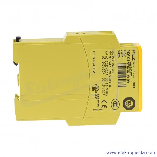 Przekaźnik bezpieczeństwa 774051 PNOZ X7.1 24VAC/DC 1NO1NC, wejście 1 kanałowe, start automatyczny/ręczny, zaciski śrubowe Przekaźnik bezpieczeństwa 774051 PNOZ X7.1 24VAC/DC 1NO1NC, wejście 1 kanałowe, start automatyczny/ręczny, zaciski śrubowe