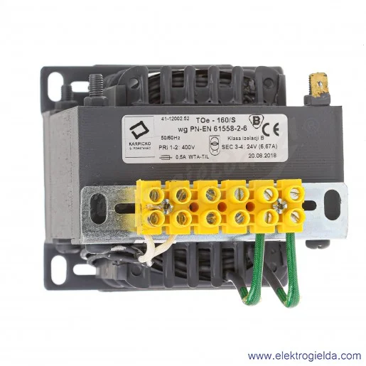 Transformator 41-12001.52 TO 160VA 400/24V Transformator 41-12001.52 TO 160VA 400/24V