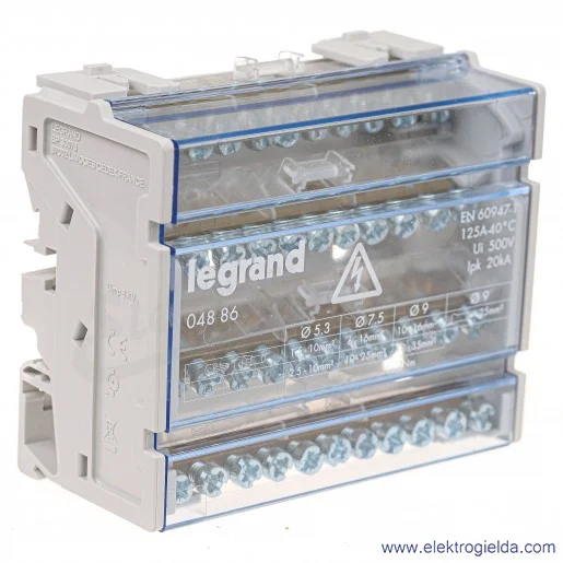 Blok rozdzielczy 004886 BR 4-11 4P 11zacisków 125A Blok rozdzielczy 004886 BR 4-11 4P 11zacisków 125A