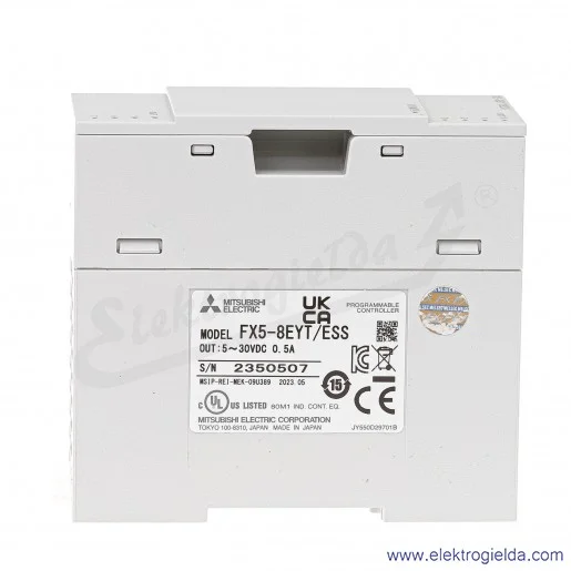 Moduł I/O 280501 FX5-8EYT/ESS rozszerzenie, 8 wyjść tranzystorowych Moduł I/O 280501 FX5-8EYT/ESS rozszerzenie, 8 wyjść tranzystorowych