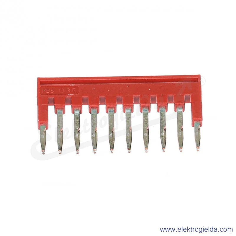 Mostek wtykany 3213056 FBS 10-3,5 czerwony 10-biegunowy, raster 3.5mm, max 17.5A Mostek wtykany 3213056 FBS 10-3,5 czerwony 10-biegunowy, raster 3.5mm, max 17.5A