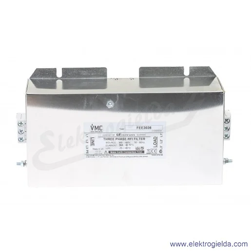 Filtr przeciwzakłóceniowy RFI FEE 3036 36A 480VAC, klasa A Filtr przeciwzakłóceniowy RFI FEE 3036 36A 480VAC, klasa A
