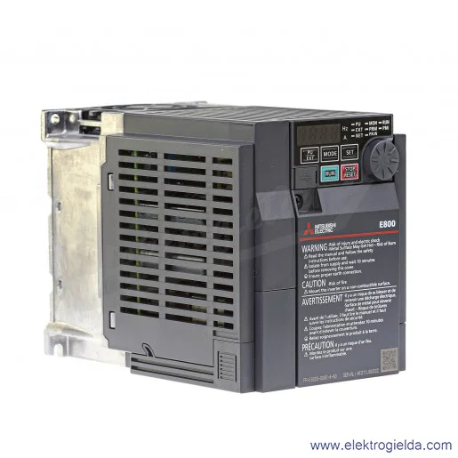 Falownik wektorowy 504750 FR-E820S-0080-4-60 1.5kW, 1x200-240V, 8A, RS-485, IP20 Falownik wektorowy 504750 FR-E820S-0080-4-60 1.5kW, 1x200-240V, 8A, RS-485, IP20