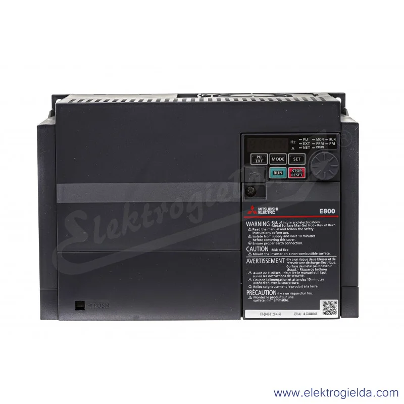 Falownik 500115 FR-E840-0120-4-60 5.5-7.5kW, 3x380-480V, 17.5A (5.5kW 12A) RS-485, IP20 Falownik 500115 FR-E840-0120-4-60 5.5-7.5kW, 3x380-480V, 17.5A (5.5kW 12A) RS-485, IP20