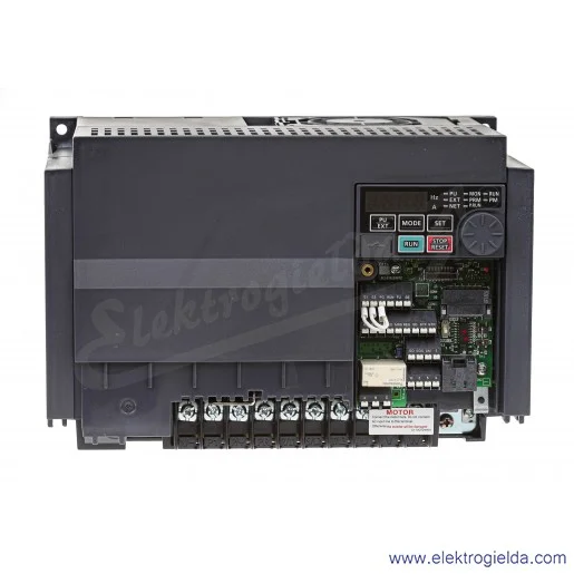 Falownik 500115 FR-E840-0120-4-60 5.5-7.5kW, 3x380-480V, 17.5A (5.5kW 12A) RS-485, IP20 Falownik 500115 FR-E840-0120-4-60 5.5-7.5kW, 3x380-480V, 17.5A (5.5kW 12A) RS-485, IP20