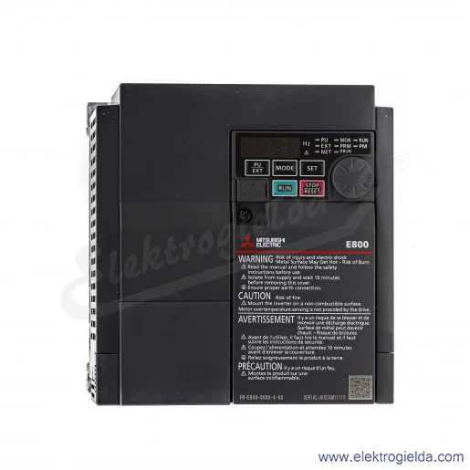 Falownik 500113 FR-E840-0060-4-60 2.2-3kW, 3x380-480V, 6.9A, RS-485, IP20 Falownik 500113 FR-E840-0060-4-60 2.2-3kW, 3x380-480V, 6.9A, RS-485, IP20