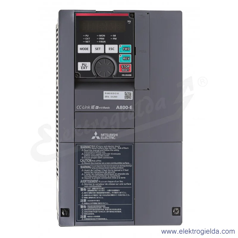 Falownik 297570 FR-A840-00126-E2-60 2.2-5.5kW 3x380-500V, 12A (3,7kW; 9A), IP20 Falownik 297570 FR-A840-00126-E2-60 2.2-5.5kW 3x380-500V, 12A (3,7kW; 9A), IP20
