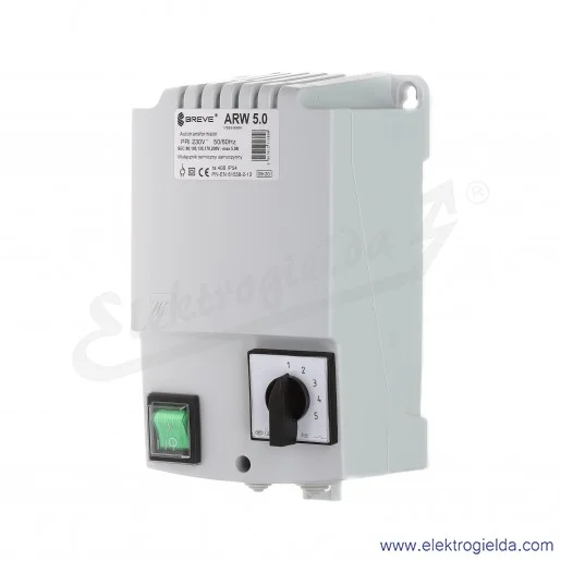Regulator autotransformatorowy ARW 5.0 - 5A 230VAC, 5-stopniowa regulacja  Regulator autotransformatorowy ARW 5.0 - 5A 230VAC, 5-stopniowa regulacja
