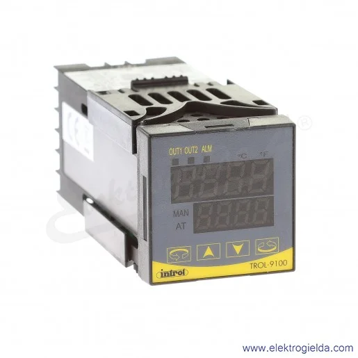 Regulator temperatury TROL 9100-4120000 PID, wejście Pt100, montaż tablicowy 48x48mm 1 wyjście SSR, zasilanie 90..250VAC Regulator temperatury TROL 9100-4120000 PID, wejście Pt100, montaż tablicowy 48x48mm 1 wyjście SSR, zasilanie 90..250VAC