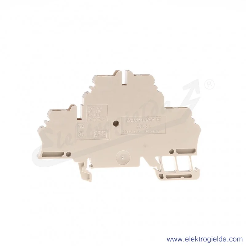 Złączka piętrowa 1674300000 ZDK 2,5mm2 Złączka szeregowa 2P beżowa, zaciski sprężynowe 500V 20A Złączka piętrowa 1674300000 ZDK 2,5mm2 Złączka szeregowa 2P beżowa, zaciski sprężynowe 500V 20A