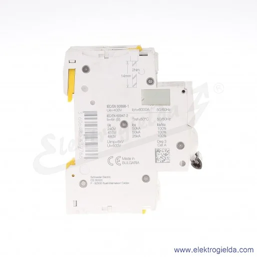 Wyłącznik nadprądowy A9F03202 iC60N 2P B 2A 6kA ACTI9 Wyłącznik nadprądowy A9F03202 iC60N 2P B 2A 6kA ACTI9