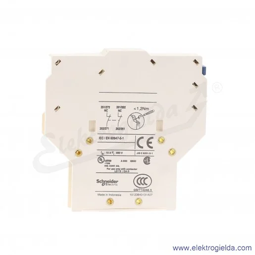 LAD8N02 2R Blok styków pomocniczych montaż boczny do LC1D, CAD LAD8N02 2R Blok styków pomocniczych montaż boczny do LC1D, CAD