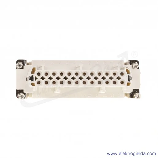 Wkład złącza 29024 SHB-24-WZ żeński 24P+E 16A 400V Wkład złącza 29024 SHB-24-WZ żeński 24P+E 16A 400V