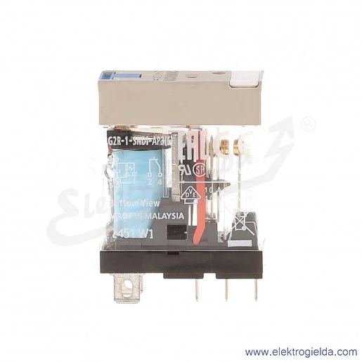 Przekaźnik elektromagnetyczny G2R-1-SNDI 24 VDC SPDT, 10A, z przyciskiem testowym i wskaźnikiem LED Przekaźnik elektromagnetyczny G2R-1-SNDI 24 VDC SPDT, 10A, z przyciskiem testowym i wskaźnikiem LED