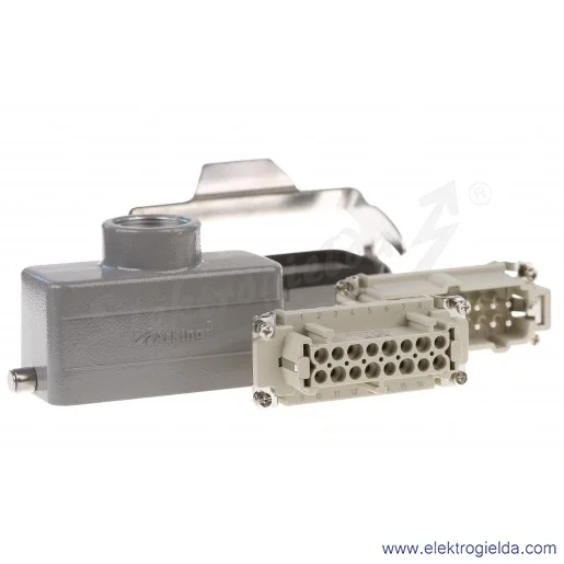 Złącze kompletne Harting 16 PIN wkład męski + obudowa Złącze kompletne Harting 16 PIN wkład męski + obudowa