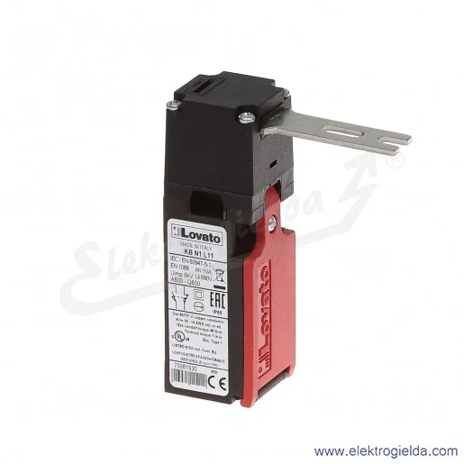 wyłącznik krańcowy KBN1L11 klucz prosty, styki 1NO+1NC, obudowa plastikowa IP65 wyłącznik krańcowy KBN1L11 klucz prosty, styki 1NO+1NC, obudowa plastikowa IP65