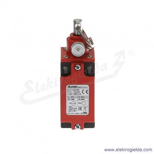 wyłącznik krańcowy RS131310 linkowy z przyciskiem RESET, styki 1NO+1NC, obudowa plastikowa IP65 wyłącznik krańcowy RS131310 linkowy z przyciskiem RESET, styki 1NO+1NC, obudowa plastikowa IP65