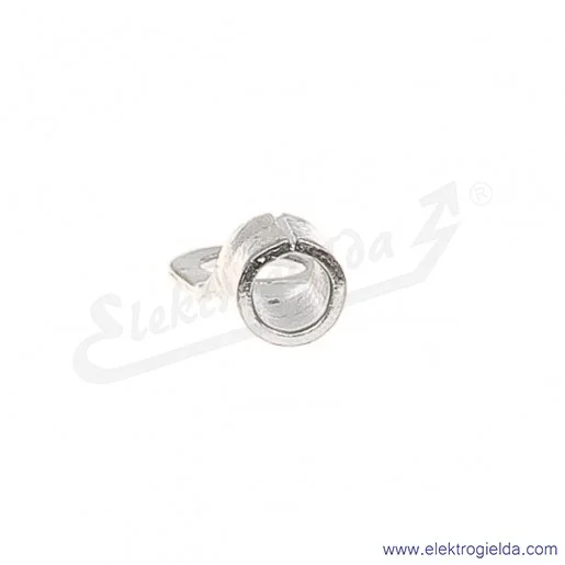 Końcówka oczkowa 6/5 wykonana z blachy miedzianej cynowanej galwanicznie Końcówka oczkowa 6/5 wykonana z blachy miedzianej cynowanej galwanicznie