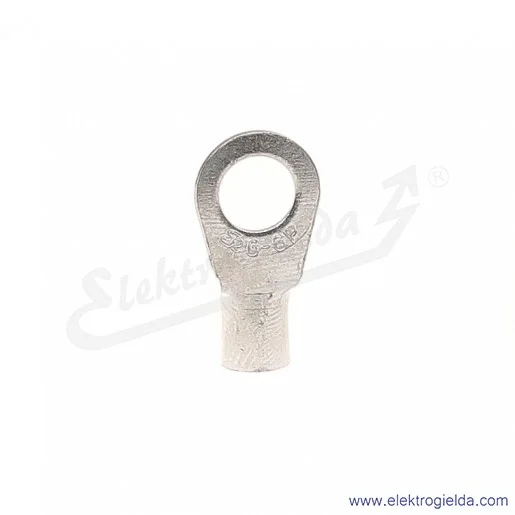 Końcówka oczkowa 6/6 wykonana z blachy miedzianej cynowanej galwanicznie Końcówka oczkowa 6/6 wykonana z blachy miedzianej cynowanej galwanicznie