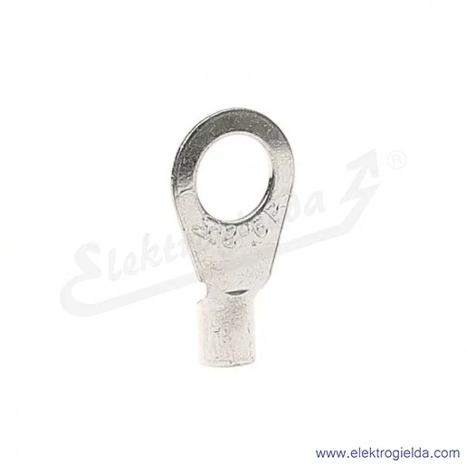 Końcówka oczkowa 6/8 wykonana z blachy miedzianej cynowanej galwanicznie Końcówka oczkowa 6/8 wykonana z blachy miedzianej cynowanej galwanicznie