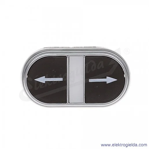 Przycisk główka LPC BL7191 dwuklawiszowy czarny z symbolem STRZAŁKI z podświetlanym wskaźnikiem, 2 kryte, samoczynny powrót Przycisk główka LPC BL7191 dwuklawiszowy czarny z symbolem STRZAŁKI z podświetlanym wskaźnikiem, 2 kryte, samoczynny powrót