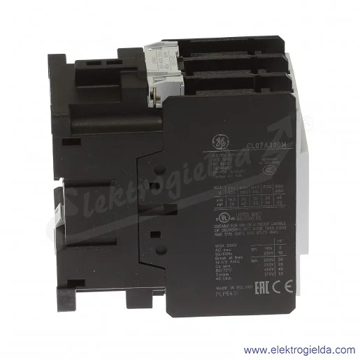 Stycznik CL07A300MU 400V AC 50/60 HZ, 30KW/400V AC-3, 110A AC-1, 3-polowy Stycznik CL07A300MU 400V AC 50/60 HZ, 30KW/400V AC-3, 110A AC-1, 3-polowy