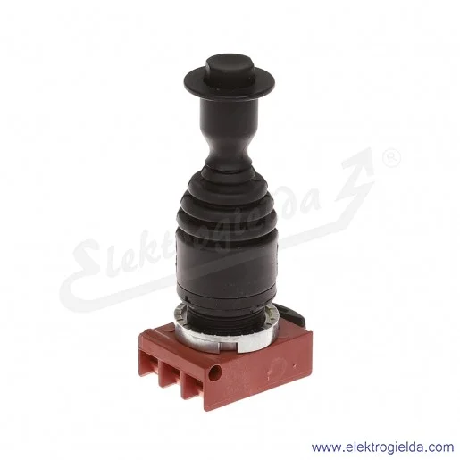 Joystick P9XMB2T czarny z ramką montażową okrągły 3 położeniowy samopowrotny z blokadą Joystick P9XMB2T czarny z ramką montażową okrągły 3 położeniowy samopowrotny z blokadą