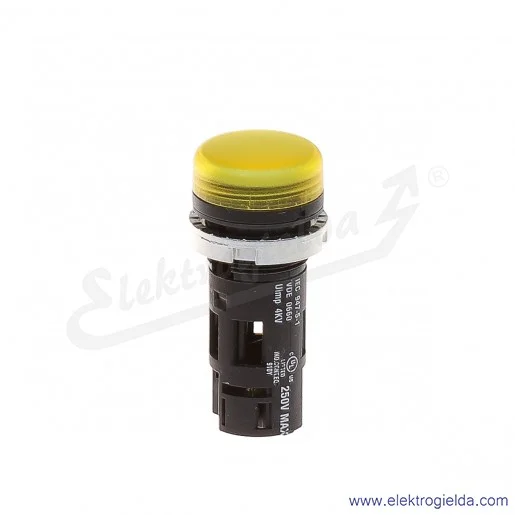 Lampka sygnalizacyjna P9XUGDD0 Lż żółta do źródła światła z bagnetem Ba9s pełne napięcie AC/DC max. 2W Lampka sygnalizacyjna P9XUGDD0 Lż żółta do źródła światła z bagnetem Ba9s pełne napięcie AC/DC max. 2W