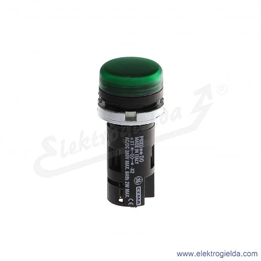 Lampka sygnalizacyjna P9XUVDD0 Lz zielona do źródła światła z bagnetem Ba9s pełne napięcie AC/DC max. 2W Lampka sygnalizacyjna P9XUVDD0 Lz zielona do źródła światła z bagnetem Ba9s pełne napięcie AC/DC max. 2W