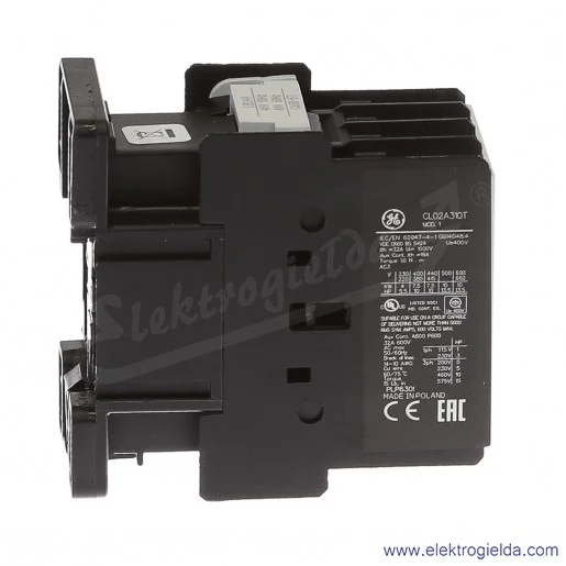 Stycznik CL02A310T9 48V AC 50/60 HZ, 1NO, 7.5KW/400V AC-3, 32A AC-1, 3-polowy Stycznik CL02A310T9 48V AC 50/60 HZ, 1NO, 7.5KW/400V AC-3, 32A AC-1, 3-polowy