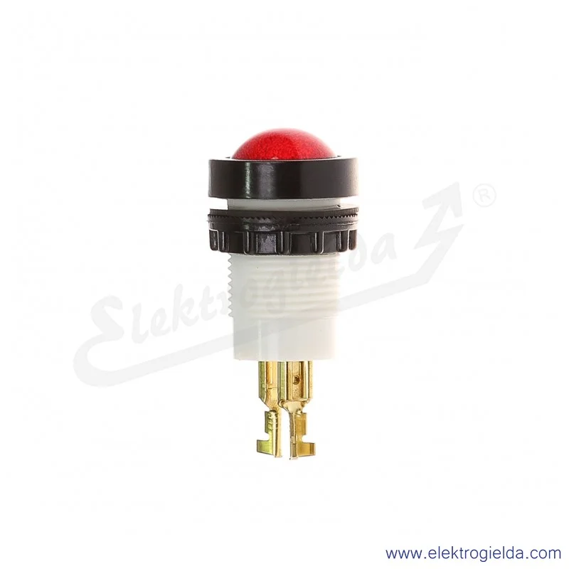 Lampka sygnalizacyjna D22Sc 24-230V AC/DC czerwona z przyłączami wsuwkowymi