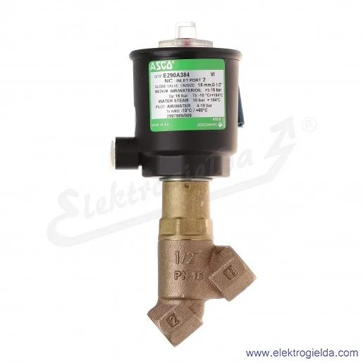 E290A384 zawór pneumatyczny 2/2 NC G1/2  0-16 bar , korpus mosiężny, gwint wewnętrzny 1/2 cala E290A384 zawór pneumatyczny 2/2 NC G1/2  0-16 bar , korpus mosiężny, gwint wewnętrzny 1/2 cala