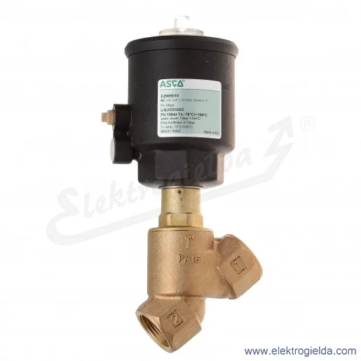 E290B010 zawór pneumatyczny 2/2 NC G1 0-10 bar, korpus mosiężny, gwint wewnętrzny 1 cal E290B010 zawór pneumatyczny 2/2 NC G1 0-10 bar, korpus mosiężny, gwint wewnętrzny 1 cal