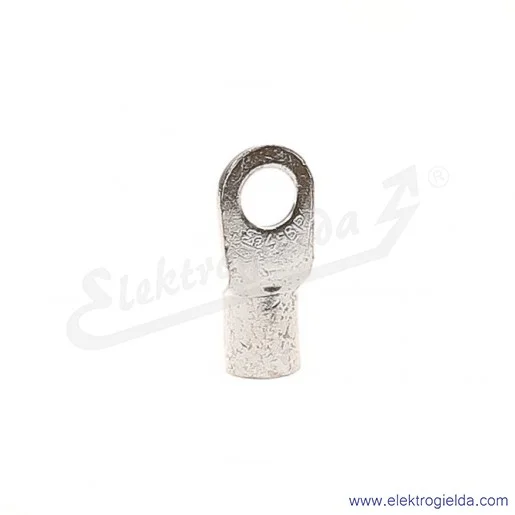 Końcówka oczkowa 10/4 wykonana z blachy miedzianej cynowanej galwanicznie Końcówka oczkowa 10/4 wykonana z blachy miedzianej cynowanej galwanicznie