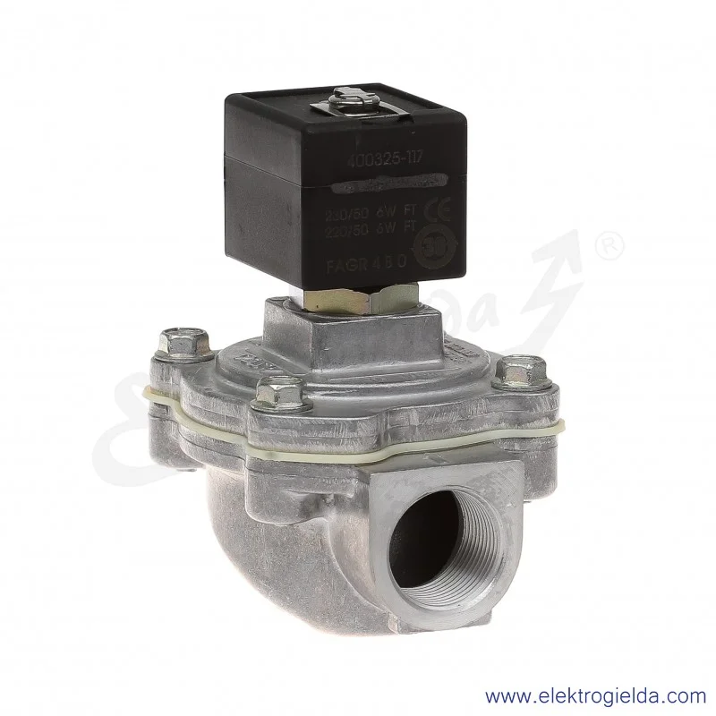 SCG353A043.230VAC zawór strzałowy 2/2 NC G3/4 0.35-8.5 bar z cewką 230 VAC, korpus aluminiowy, gwint wewnętrzny , cewka 230VAC,  SCG353A043.230VAC zawór strzałowy 2/2 NC G3/4 0.35-8.5 bar z cewką 230 VAC, korpus aluminiowy, gwint wewnętrzny , cewka 230VAC,