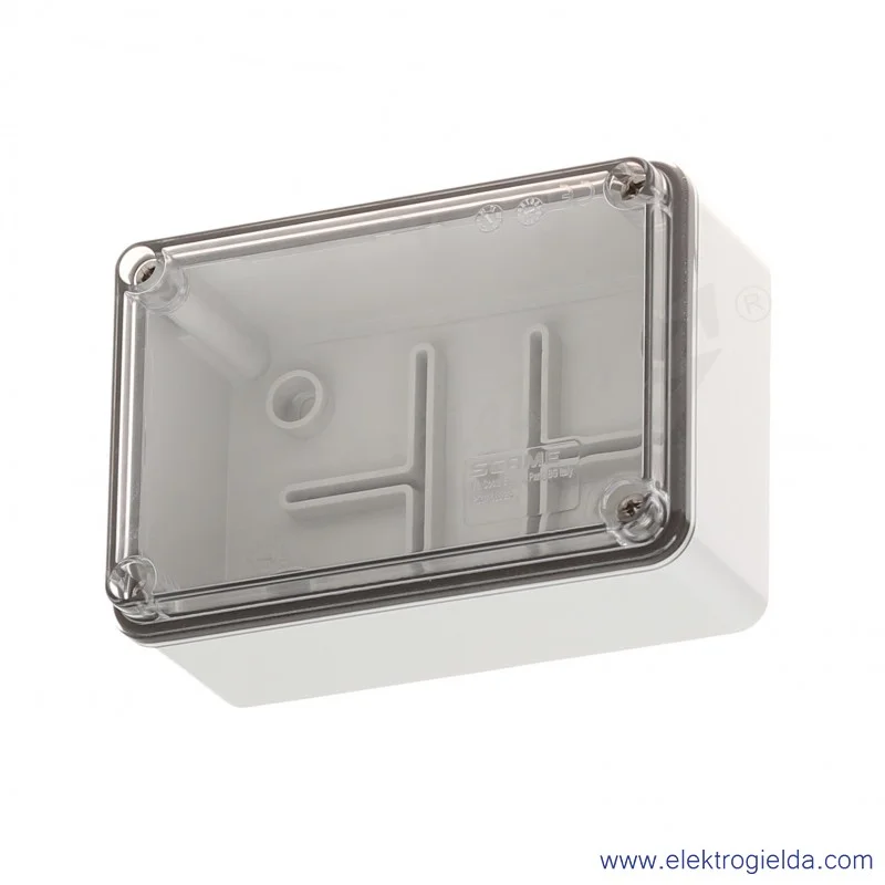 Obudowa seria SCABOX 686.206 150x110x70 mm IP56 przezroczyste wieczko Obudowa seria SCABOX 686.206 150x110x70 mm IP56 przezroczyste wieczko