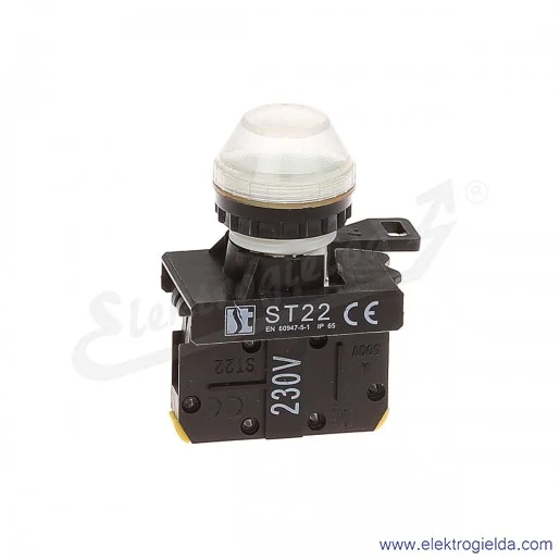 Kompletna lampka sygnalizacyjna ST22-LB-230-BA9s Kompletna lampka sygnalizacyjna ST22-LB-230-BA9s