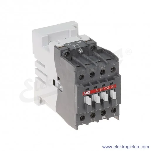 Stycznik AL26-22-00 48V DC, 2NO+2NC, 11KW/400V AC-3, 45A AC-1, 4-polowy Stycznik AL26-22-00 48V DC, 2NO+2NC, 11KW/400V AC-3, 45A AC-1, 4-polowy