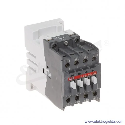 Stycznik AL26-40-00 48V DC, 11KW/400V AC-3, 45A AC-1, 4-polowy Stycznik AL26-40-00 48V DC, 11KW/400V AC-3, 45A AC-1, 4-polowy