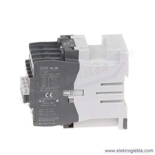 Stycznik AL26-40-00 48V DC, 11KW/400V AC-3, 45A AC-1, 4-polowy Stycznik AL26-40-00 48V DC, 11KW/400V AC-3, 45A AC-1, 4-polowy