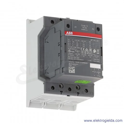 Stycznik AF140-30-00-13 100-250V AC/DC, 75KW/400V 140A AC-3, 200A AC-1, 3-polowy Stycznik AF140-30-00-13 100-250V AC/DC, 75KW/400V 140A AC-3, 200A AC-1, 3-polowy