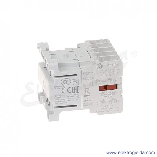 Stycznik MC2A310AT6 230V AC 50/60 HZ, 1NO, 5.5KW/400V AC-3, 20A AC-1, 3-polowy Stycznik MC2A310AT6 230V AC 50/60 HZ, 1NO, 5.5KW/400V AC-3, 20A AC-1, 3-polowy